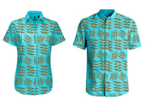 Hanualei2 Hand Printed Shirts Available in Sizes Extra Small to 8XL Linen Shirts, soft delicate and durable